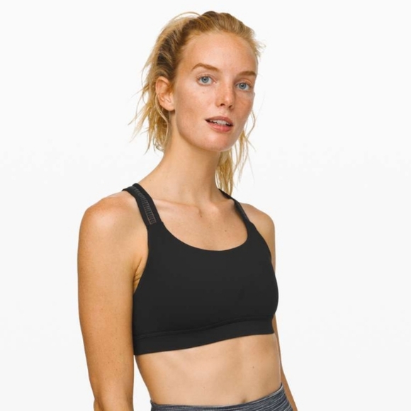 Lululemon Energy Bra, *Strappy, Black, Medium, Size 10 - Picture 4 of 8